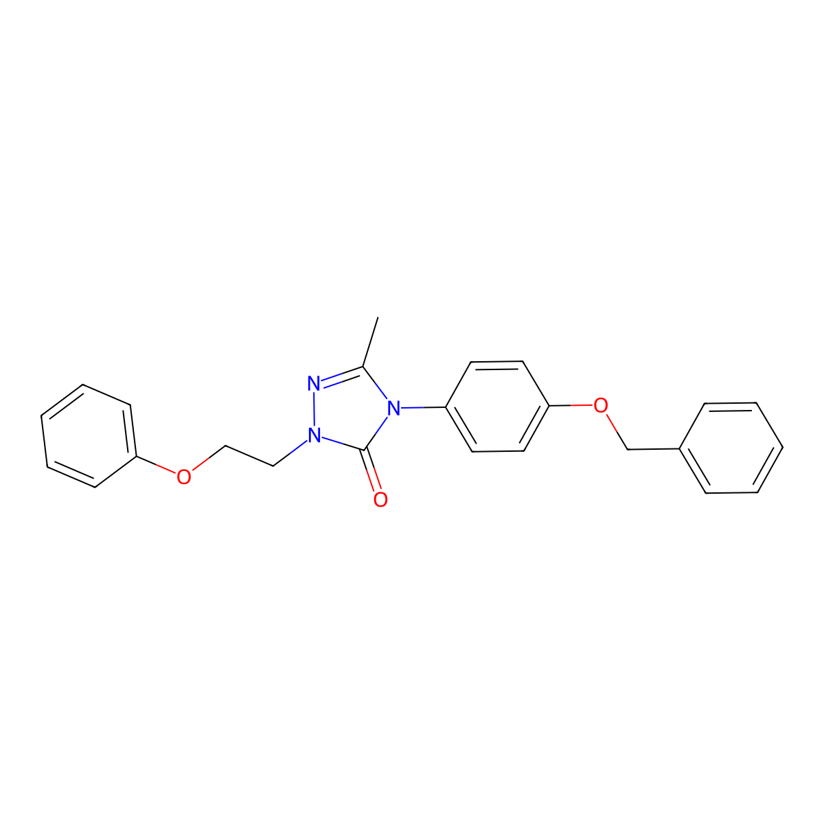 4-[4-(benzyloxy)phenyl]-5-methyl-2-(2-phenoxyethyl)-2,4-dihydro-3H-1,2,4-triazol-3-one molecular structure, CAS 860786-68-1