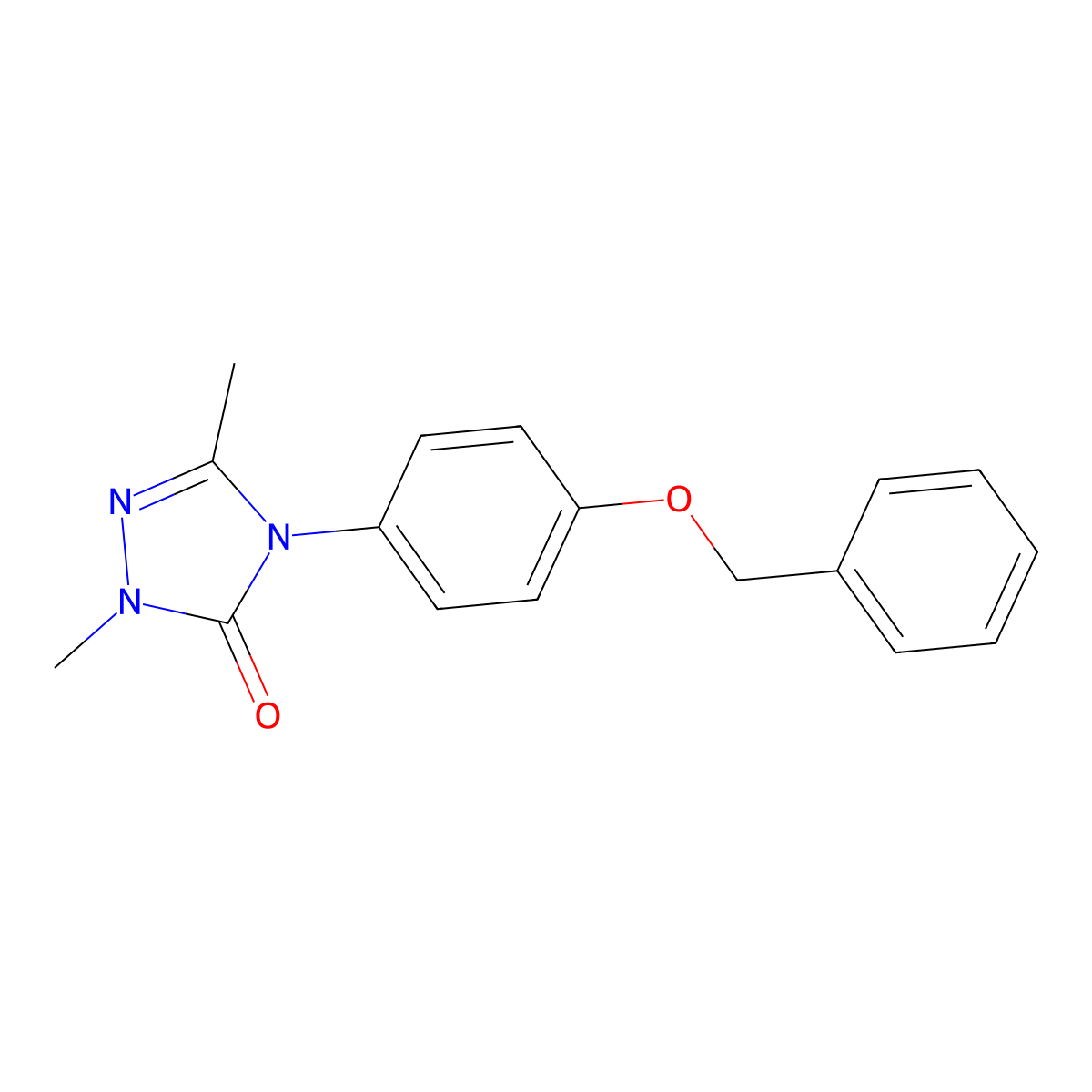 4-[4-(benzyloxy)phenyl]-2,5-dimethyl-2,4-dihydro-3H-1,2,4-triazol-3-one molecular structure, CAS 860786-70-5
