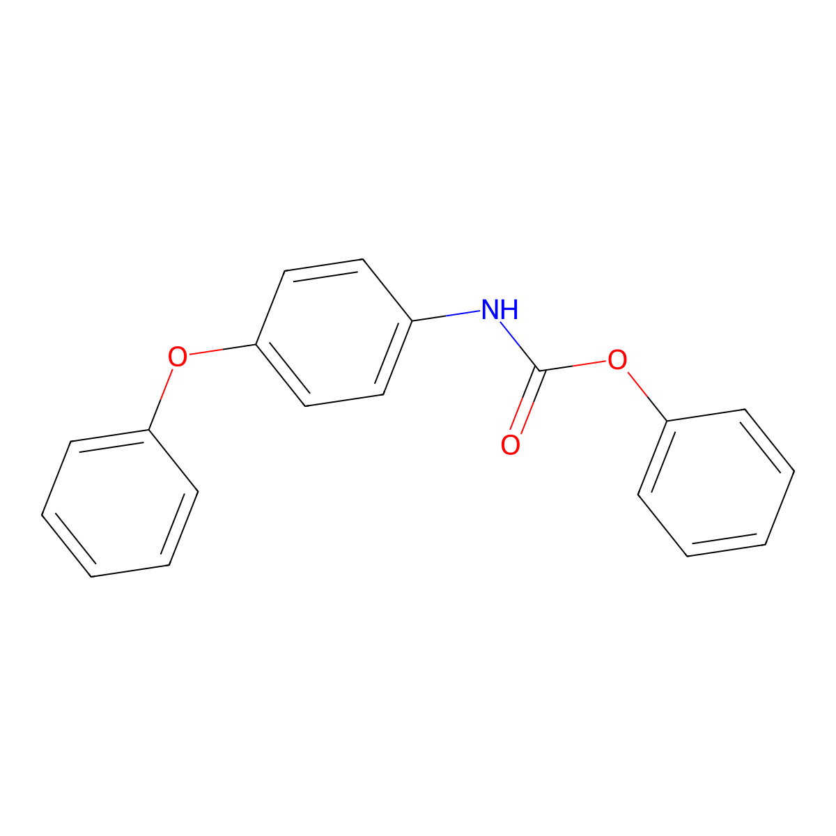 phenyl N-(4-phenoxyphenyl)carbamate molecular structure, CAS 860786-74-9