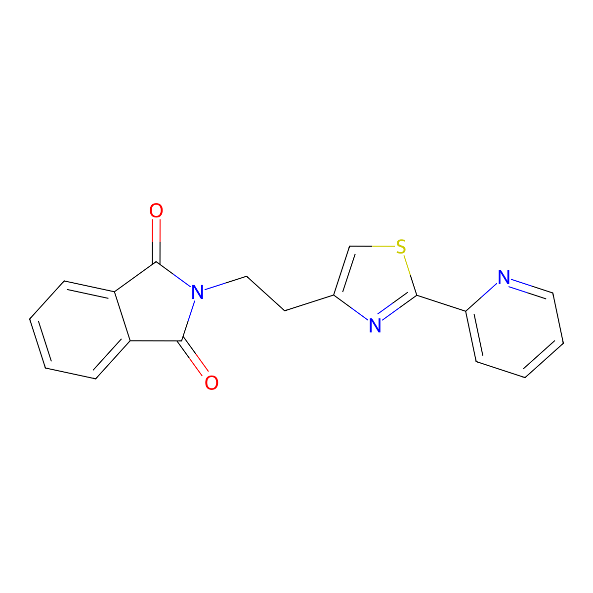 2-[2-(2-Pyridin-2-yl-1,3-thiazol-4-yl)ethyl]isoindole-1,3-dione molecular structure, CAS 860786-83-0