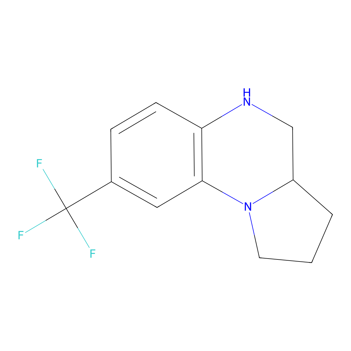 8-(Trifluoromethyl)-1,2,3,3a,4,5-hexahydropyrrolo[1,2-a]quinoxaline molecular structure, CAS 860786-84-1