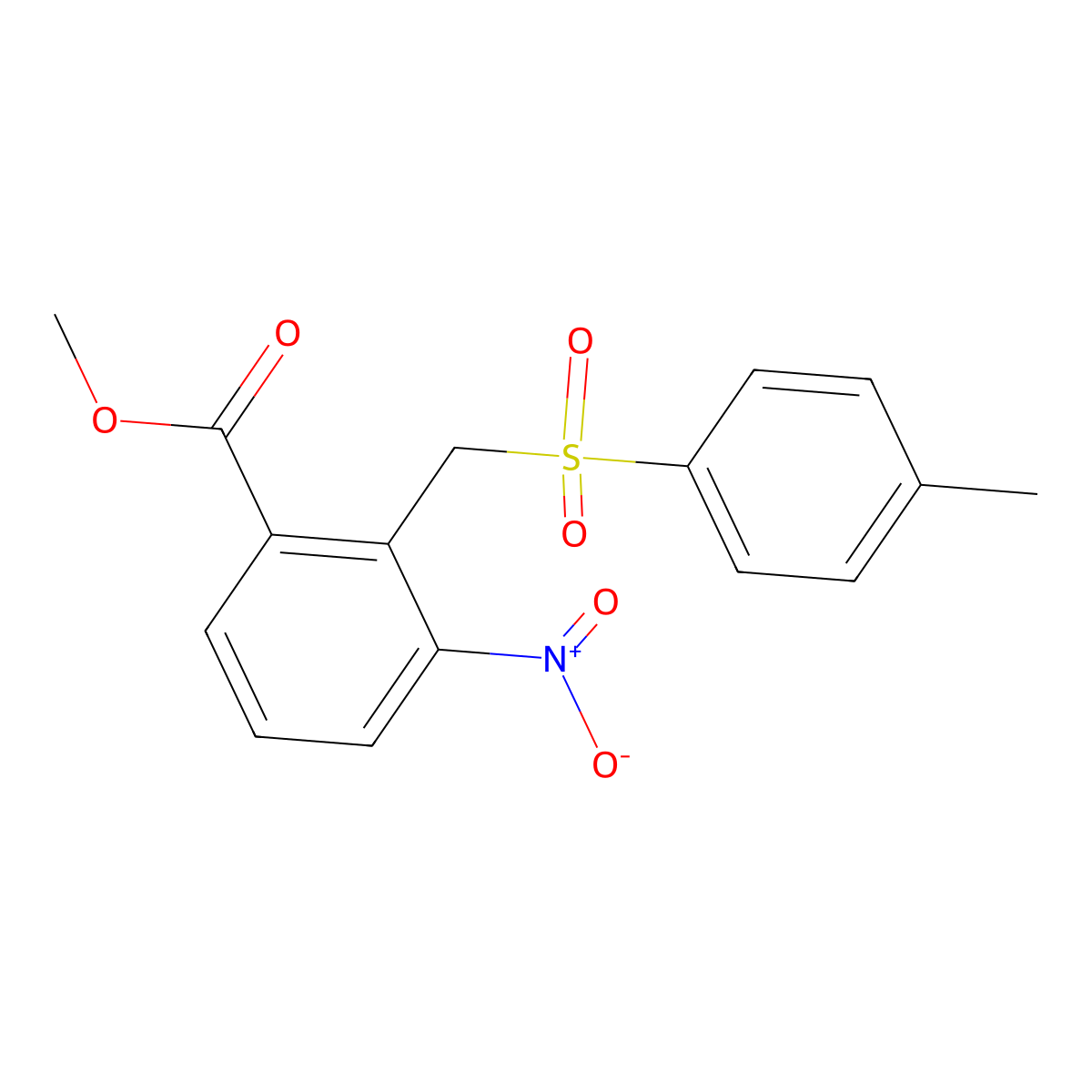 Methyl 2-{[(4-methylphenyl)sulfonyl]methyl}-3-nitrobenzenecarboxylate molecular structure, CAS 860786-92-1