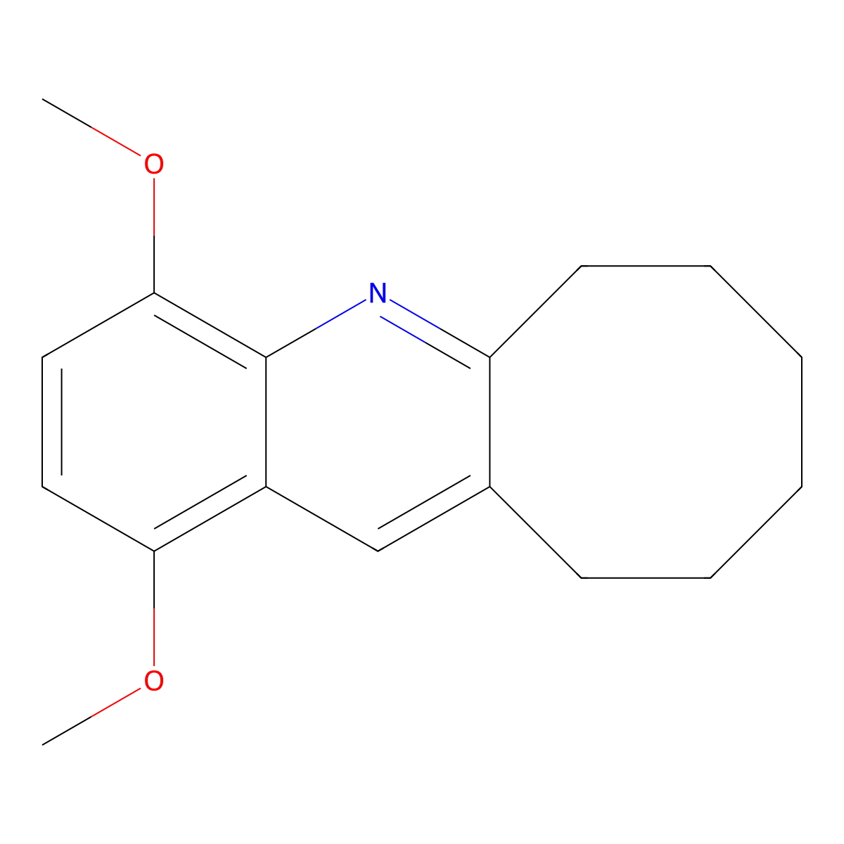 1,4-Dimethoxy-6,7,8,9,10,11-hexahydrocycloocta[b]quinoline molecular structure, CAS 860787-00-4