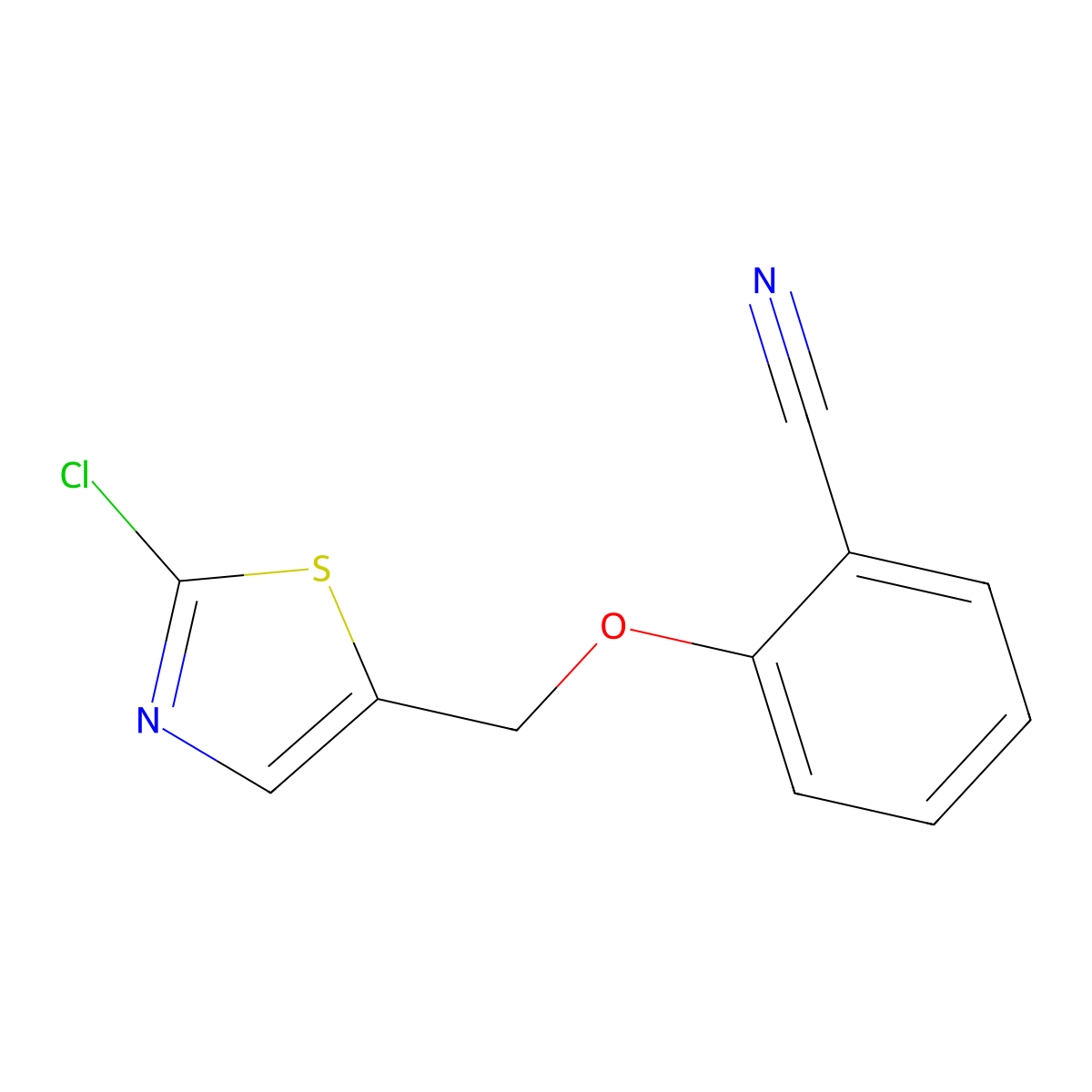 2-[(2-Chloro-1,3-thiazol-5-yl)methoxy]benzonitrile molecular structure, CAS 860787-01-5