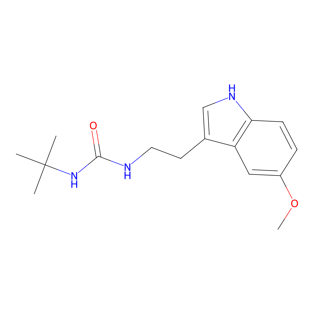 N-(tert-butyl)-N'-[2-(5-methoxy-1H-indol-3-yl)ethyl]urea molecular structure, CAS 860787-05-9
