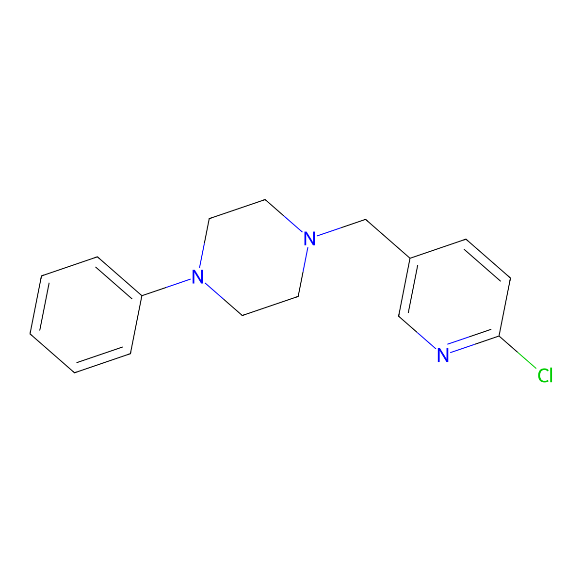 1-[(6-Chloro-3-pyridinyl)methyl]-4-phenylpiperazine molecular structure, CAS 860787-10-6