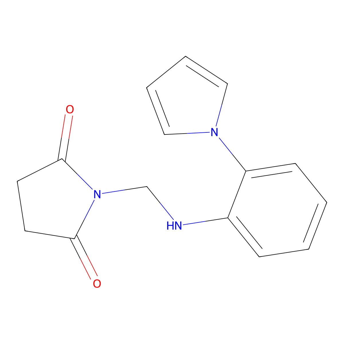 1-{[2-(1H-pyrrol-1-yl)anilino]methyl}dihydro-1H-pyrrole-2,5-dione molecular structure, CAS 860787-25-3
