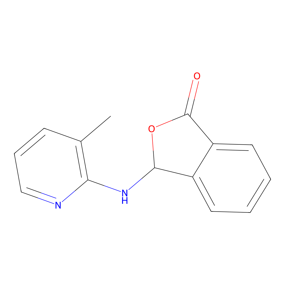 3-[(3-methyl-2-pyridinyl)amino]-2-benzofuran-1(3H)-one molecular structure, CAS 860787-29-7