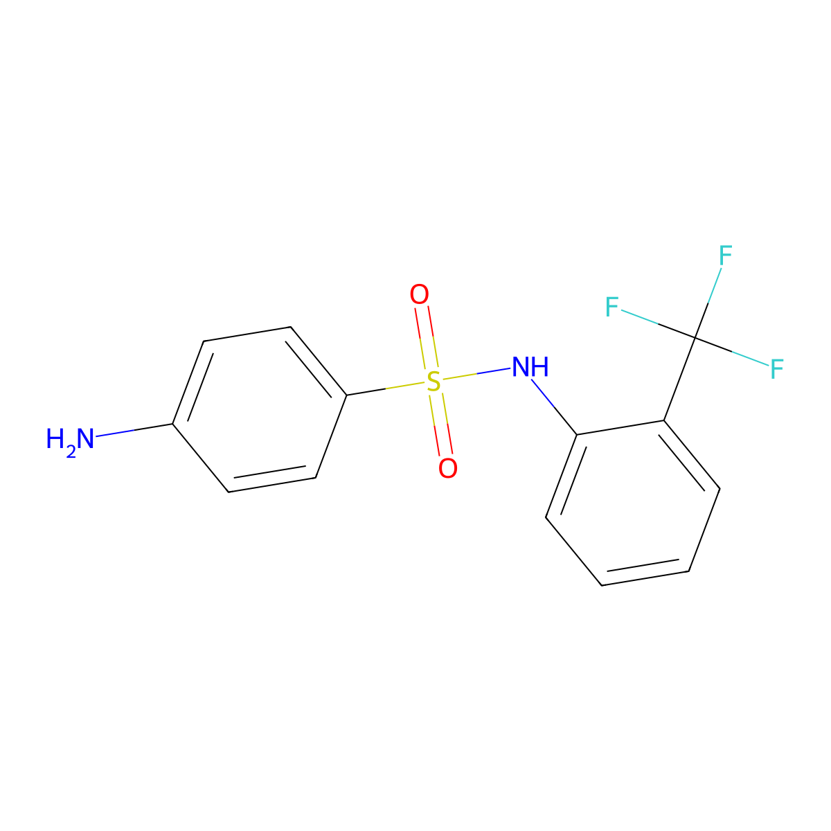 4-amino-N-[2-(trifluoromethyl)phenyl]benzenesulfonamide molecular structure, CAS 860787-30-0