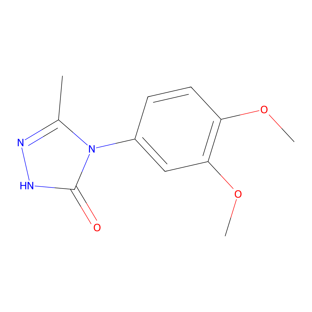4-(3,4-dimethoxyphenyl)-5-methyl-2,4-dihydro-3H-1,2,4-triazol-3-one molecular structure, CAS 860787-33-3