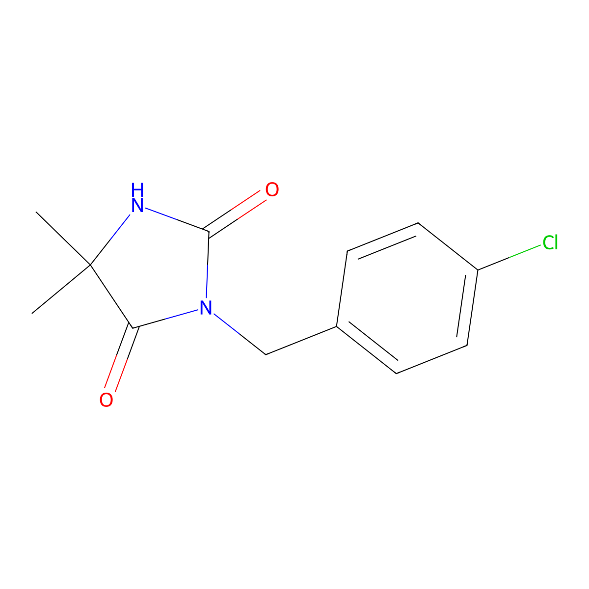 3-[(4-Chlorophenyl)methyl]-5,5-dimethylimidazolidine-2,4-dione molecular structure, CAS 860787-34-4