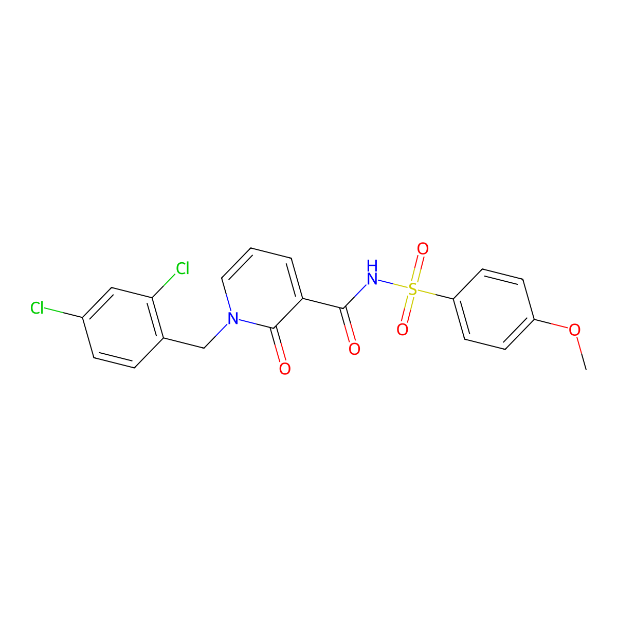 N-{[1-(2,4-dichlorobenzyl)-2-oxo-1,2-dihydro-3-pyridinyl]carbonyl}-4-methoxybenzenesulfonamide molecular structure, CAS 860787-54-8