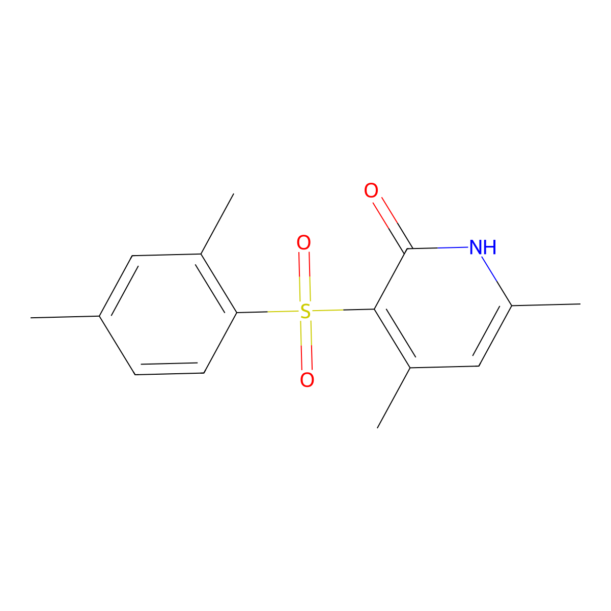 3-[(2,4-dimethylphenyl)sulfonyl]-4,6-dimethyl-2(1H)-pyridinone molecular structure, CAS 860787-65-1
