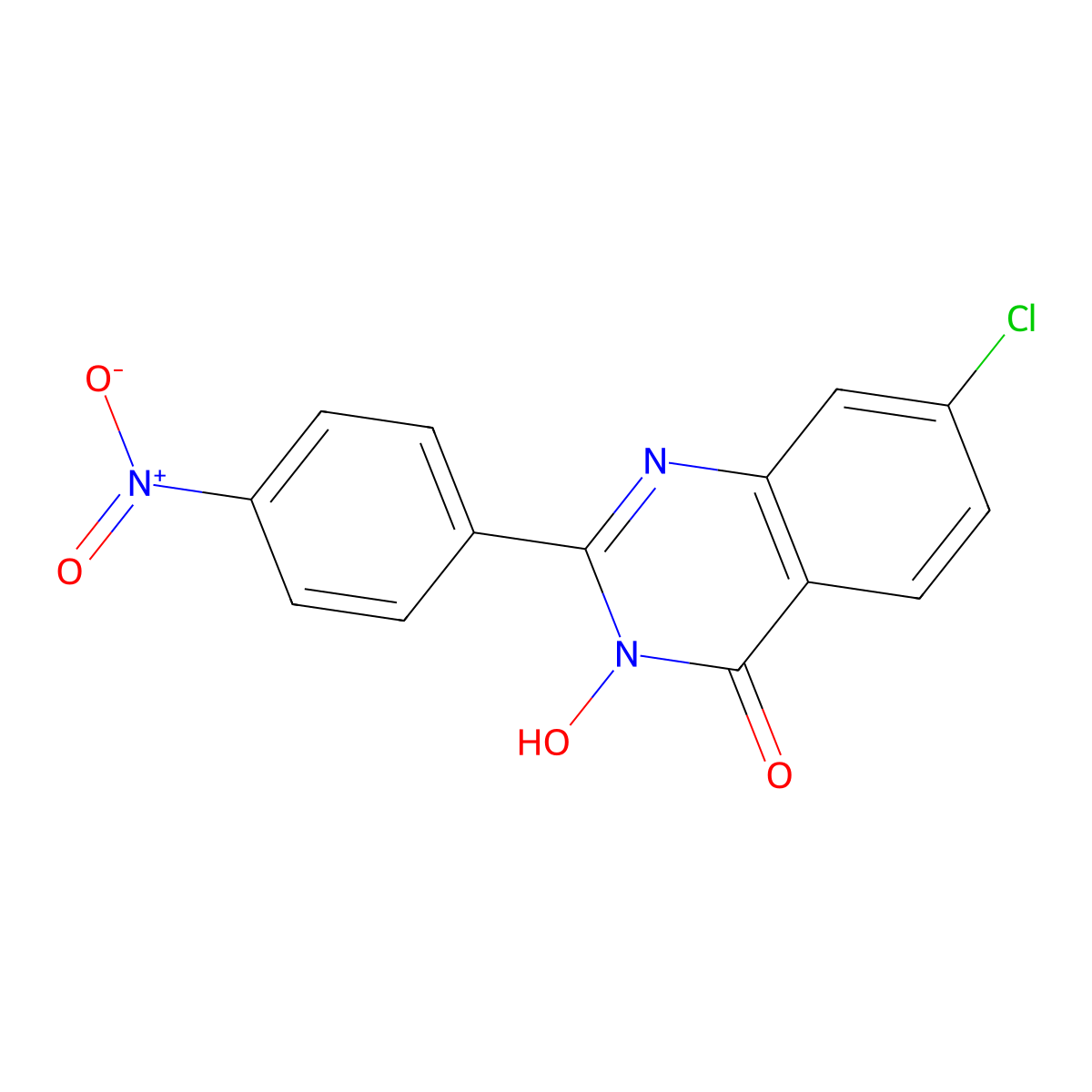 7-chloro-3-hydroxy-2-(4-nitrophenyl)-4(3H)-quinazolinone molecular structure, CAS 860787-84-4