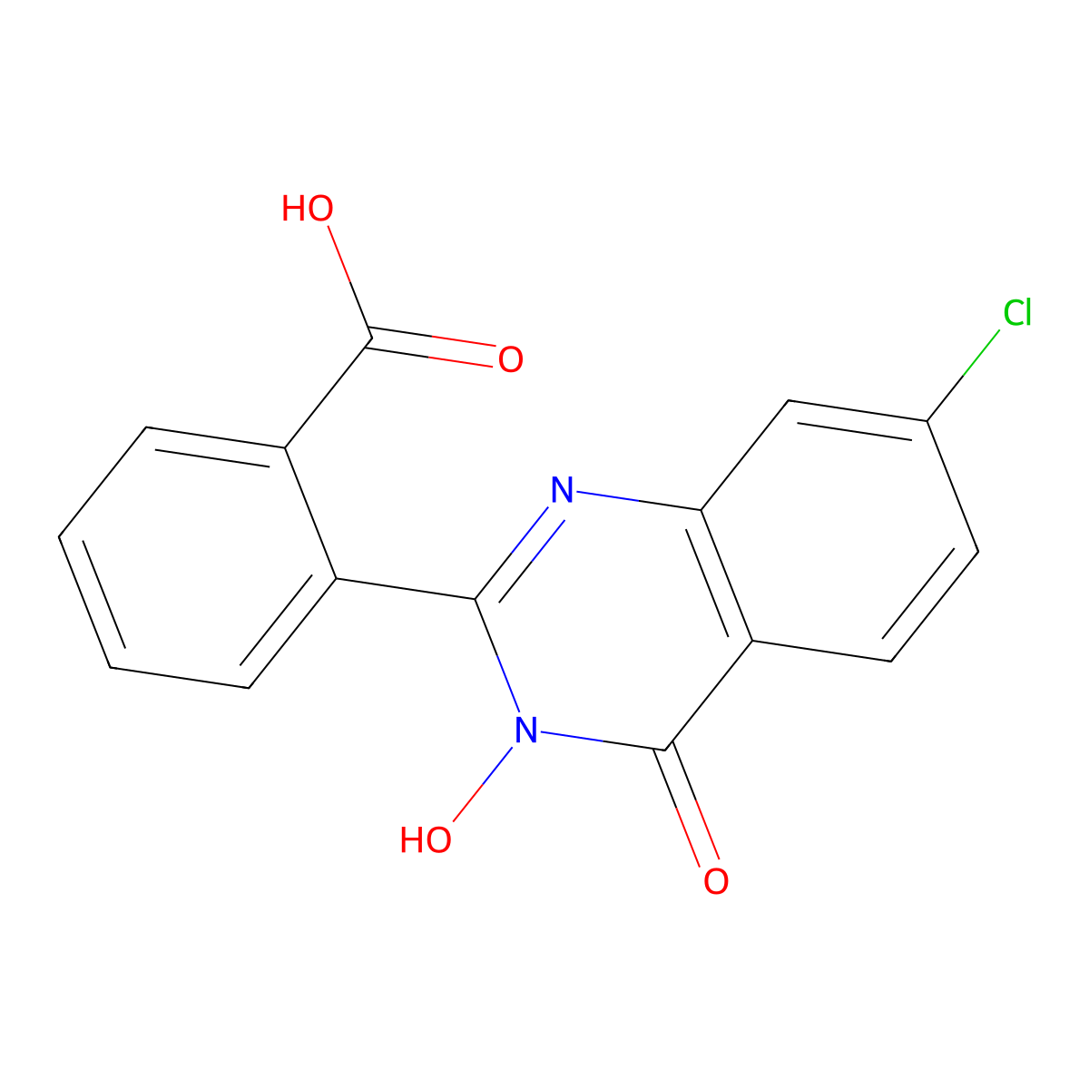 2-(7-Chloro-3-hydroxy-4-oxo-3,4-dihydro-2-quinazolinyl)benzenecarboxylic acid molecular structure, CAS 860787-85-5