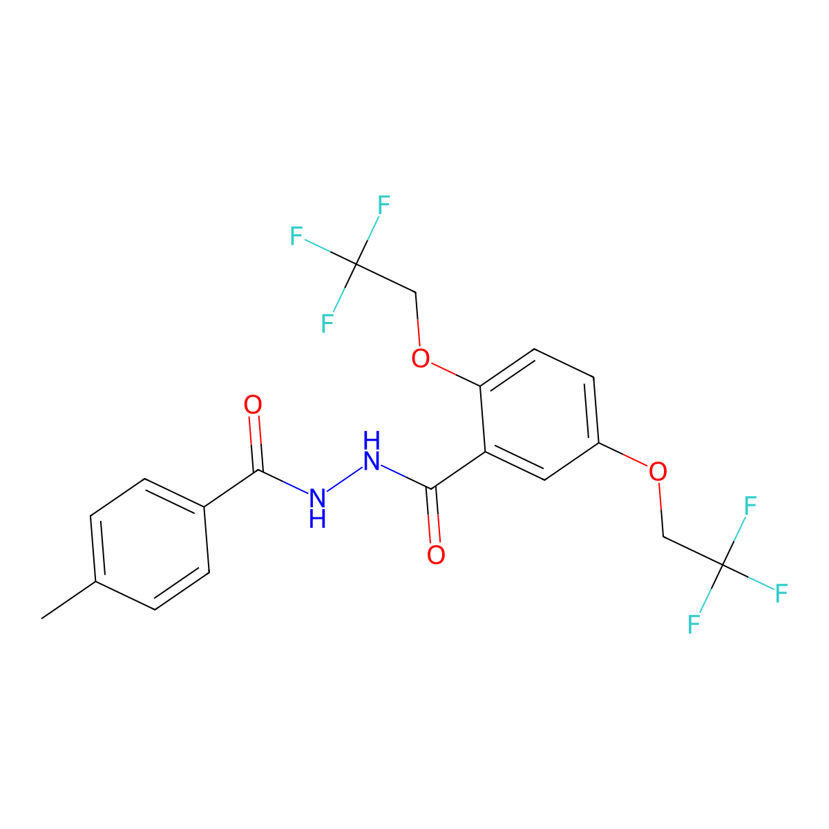N'-(4-methylbenzoyl)-2,5-bis(2,2,2-trifluoroethoxy)benzenecarbohydrazide molecular structure, CAS 860788-23-4