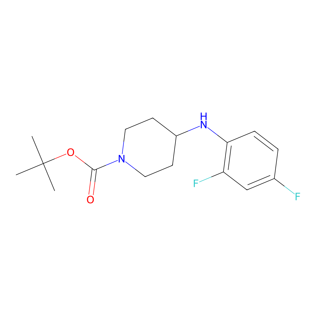 tert-butyl 4-(2,4-difluoroanilino)tetrahydro-1(2H)-pyridinecarboxylate molecular structure, CAS 860788-24-5