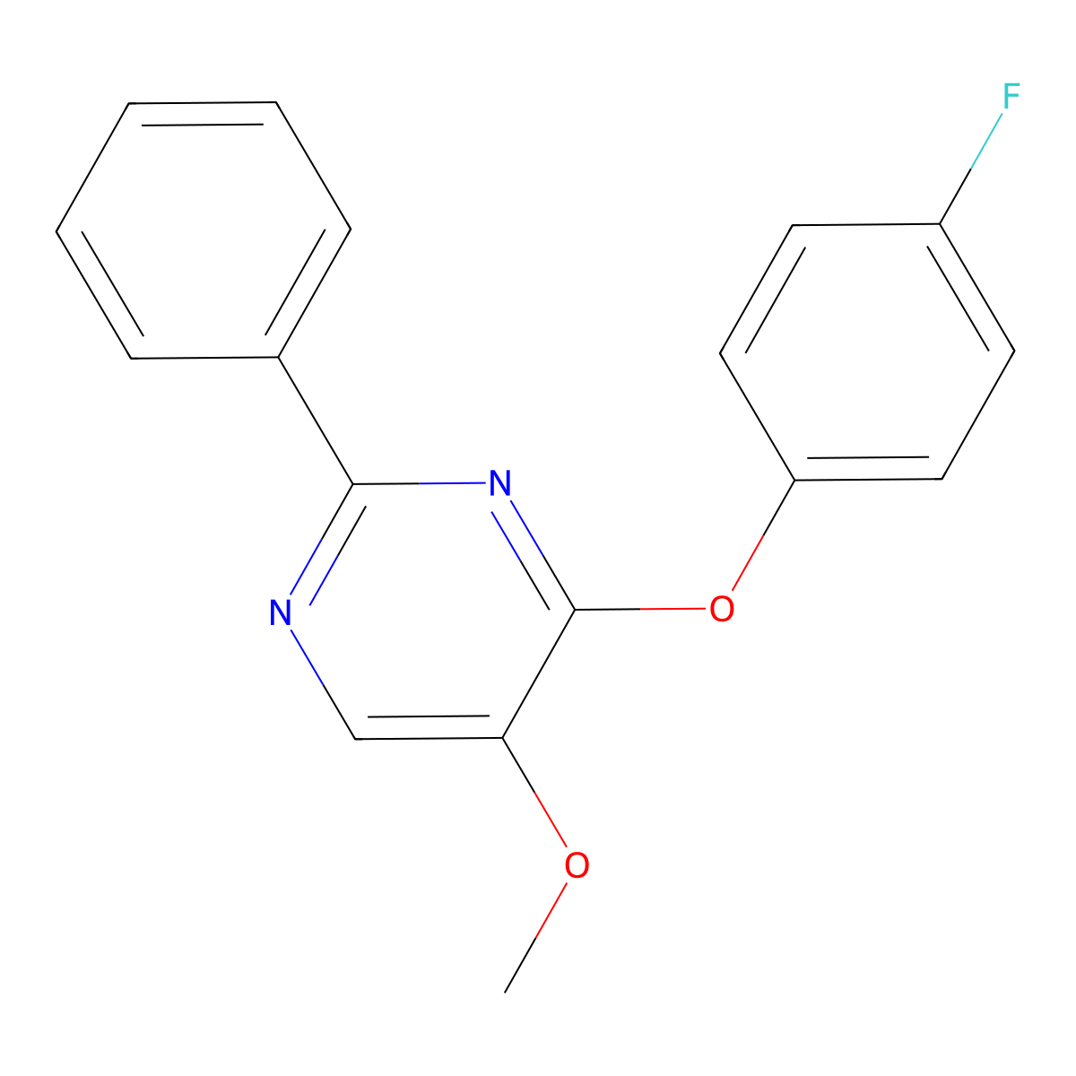 4-(4-Fluorophenoxy)-5-methoxy-2-phenylpyrimidine molecular structure, CAS 860788-29-0