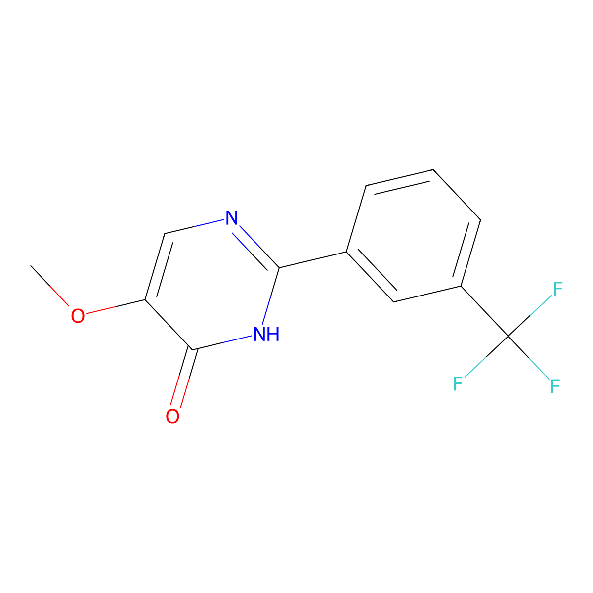 5-Methoxy-2-[3-(trifluoromethyl)phenyl]-4-pyrimidinol molecular structure, CAS 860788-30-3