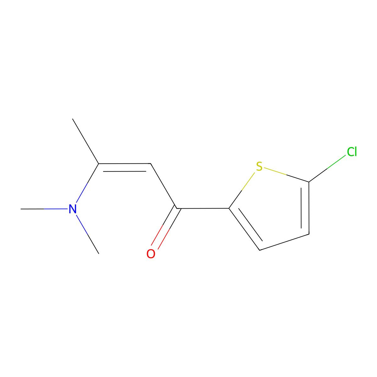 1-(5-Chlorothiophen-2-yl)-3-(dimethylamino)but-2-en-1-one molecular structure, CAS 860788-50-7