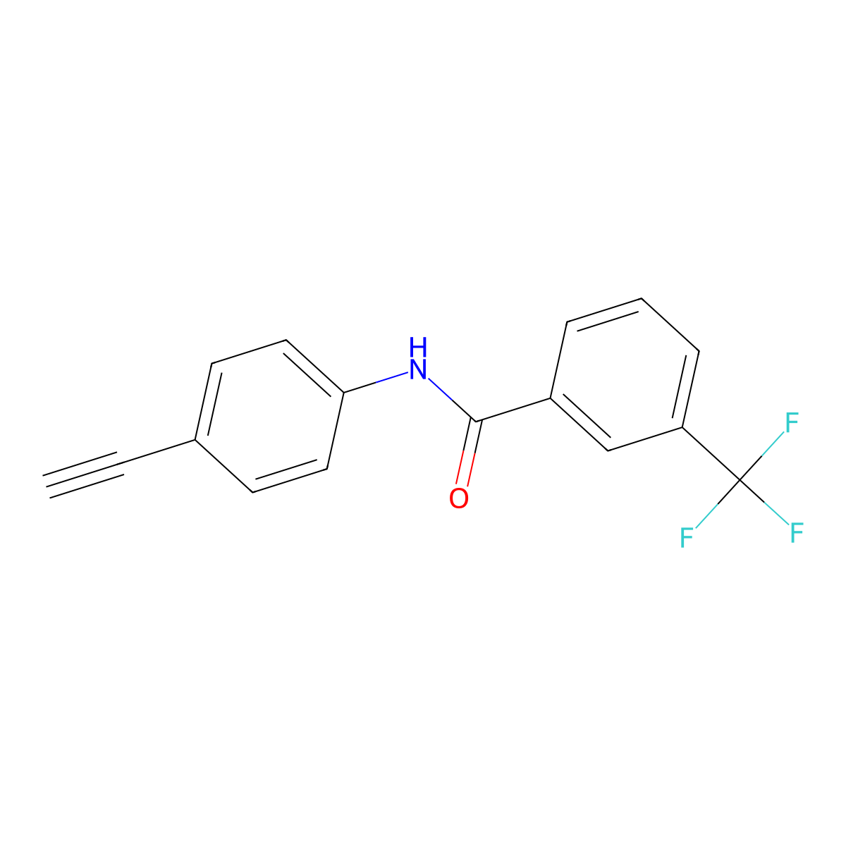 N-(4-ethynylphenyl)-3-(trifluoromethyl)benzamide molecular structure, CAS 860788-59-6