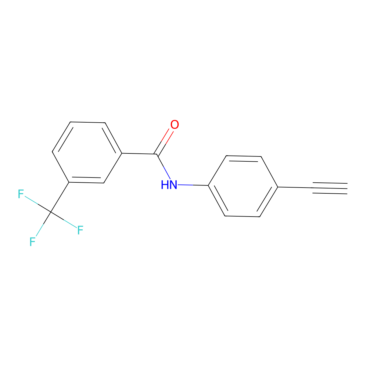 N-(4-ethynylphenyl)-3-(trifluoromethyl)benzamide molecular structure, CAS 860788-59-6