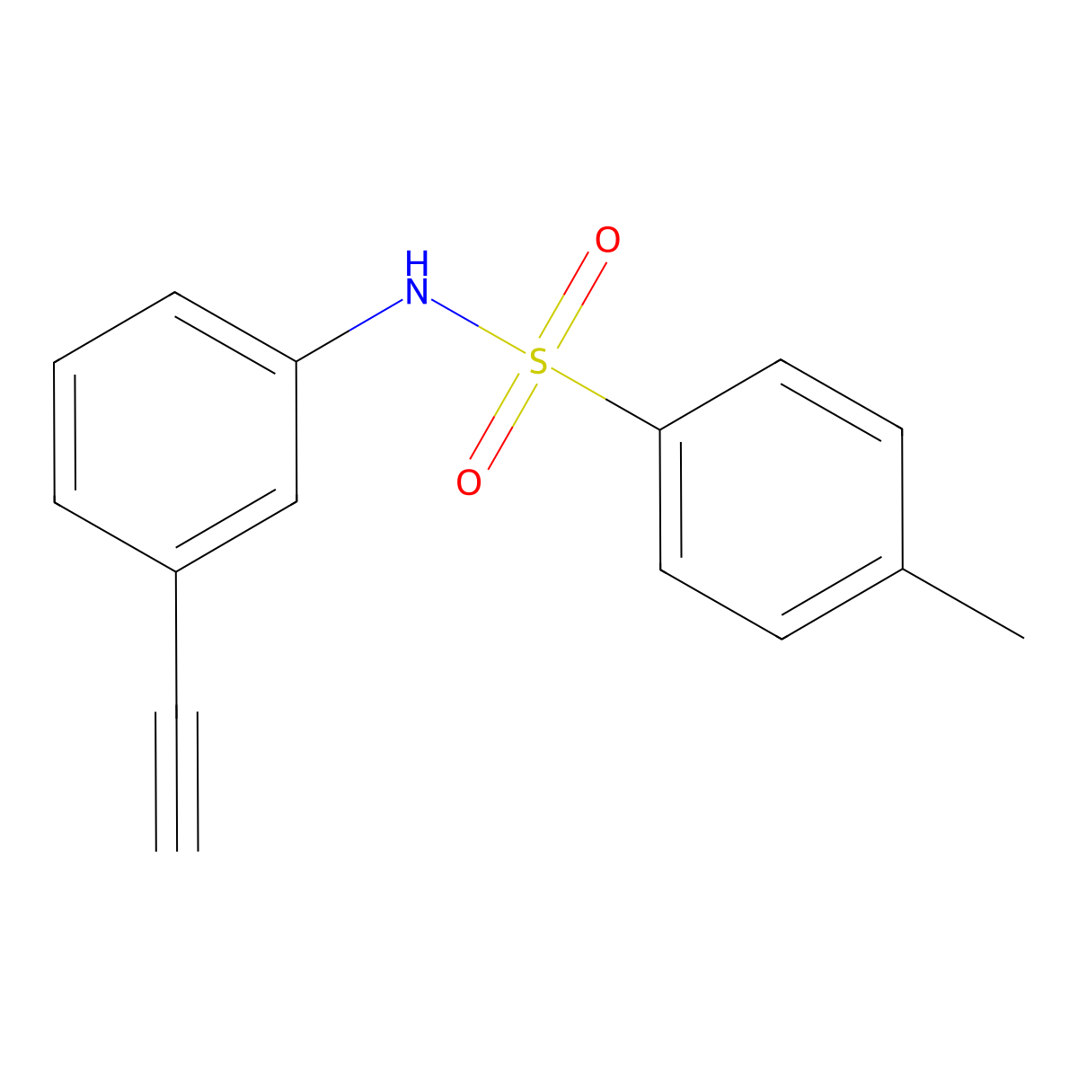 N-(3-ethynylphenyl)-4-methylbenzene-1-sulfonamide molecular structure, CAS 860788-60-9