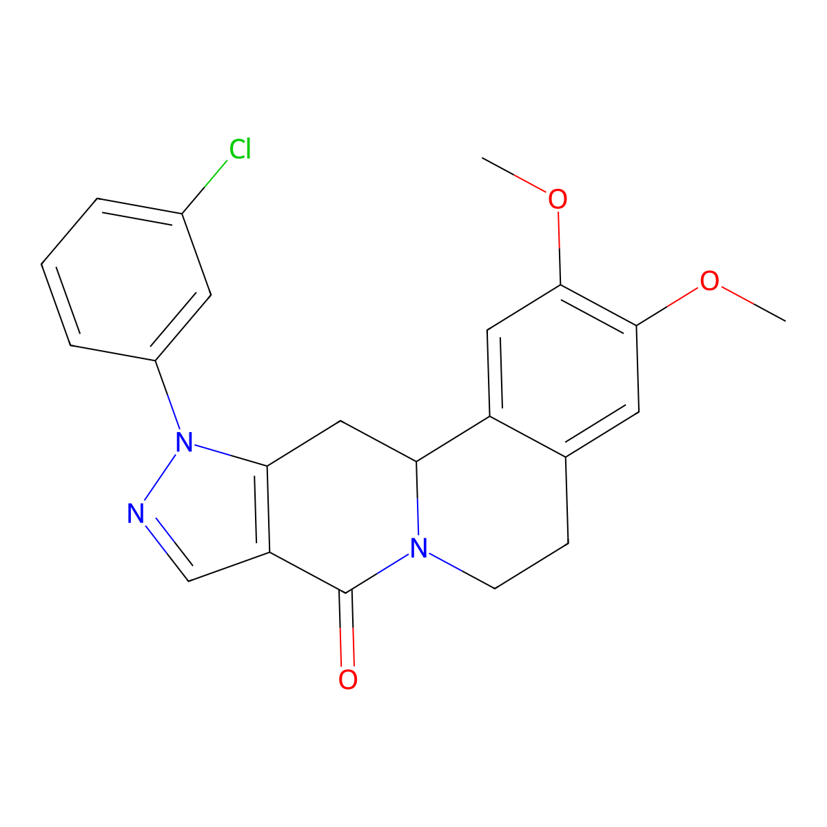11-(3-chlorophenyl)-2,3-dimethoxy-5,11,12,12a-tetrahydropyrazolo[3',4':4,5]pyrido[2,1-a]isoquinolin-8(6H)-one molecular structure, CAS 860788-93-8