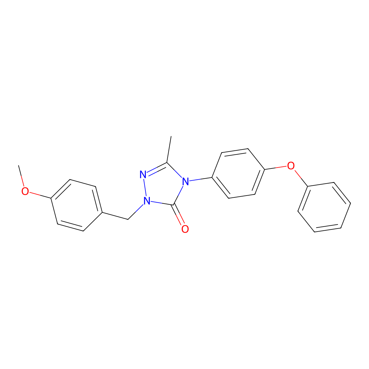 2-[(4-Methoxyphenyl)methyl]-5-methyl-4-(4-phenoxyphenyl)-1,2,4-triazol-3-one molecular structure, CAS 860789-23-7