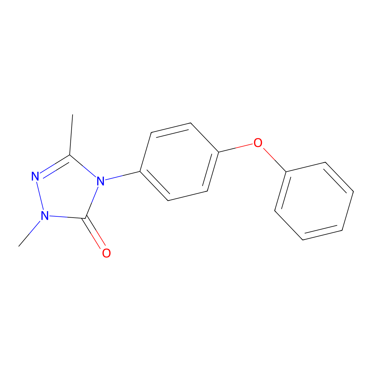 2,5-dimethyl-4-(4-phenoxyphenyl)-2,4-dihydro-3H-1,2,4-triazol-3-one molecular structure, CAS 860789-25-9