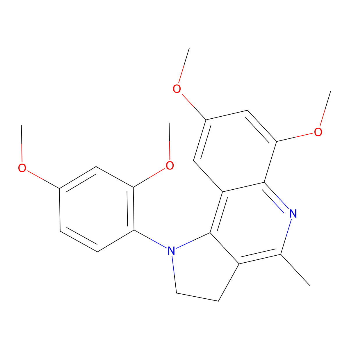 1-(2,4-dimethoxyphenyl)-6,8-dimethoxy-4-methyl-2,3-dihydro-1H-pyrrolo[3,2-c]quinoline molecular structure, CAS 860789-37-3
