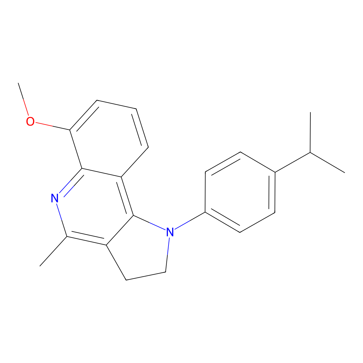 1-(4-isopropylphenyl)-6-methoxy-4-methyl-2,3-dihydro-1H-pyrrolo[3,2-c]quinoline molecular structure, CAS 860789-52-2