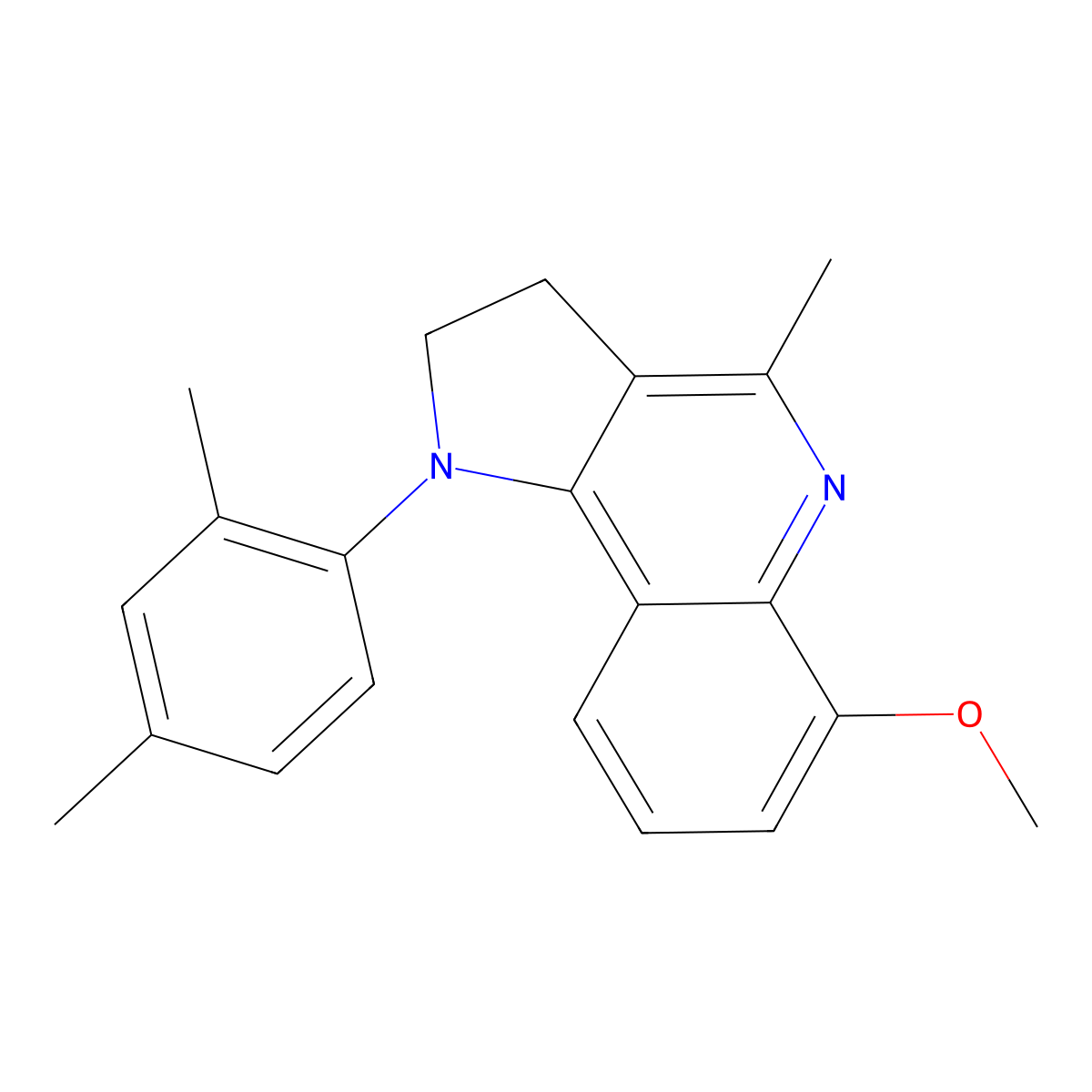 1-(2,4-dimethylphenyl)-6-methoxy-4-methyl-2,3-dihydro-1H-pyrrolo[3,2-c]quinoline molecular structure, CAS 860789-58-8