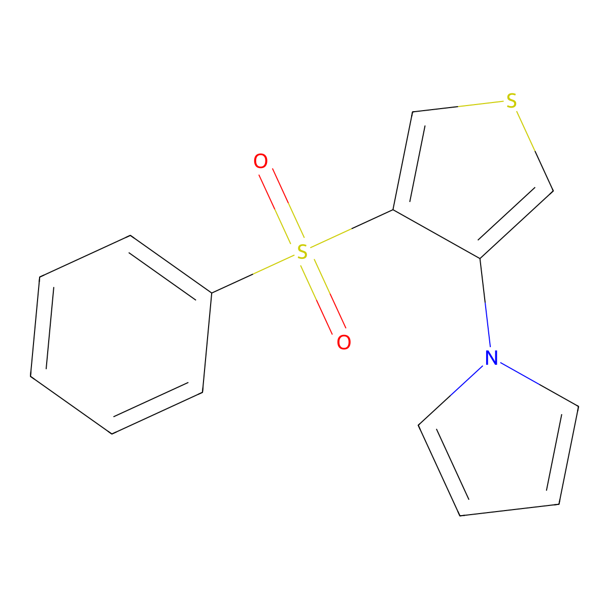 1-[4-(phenylsulfonyl)-3-thienyl]-1H-pyrrole molecular structure, CAS 860789-59-9