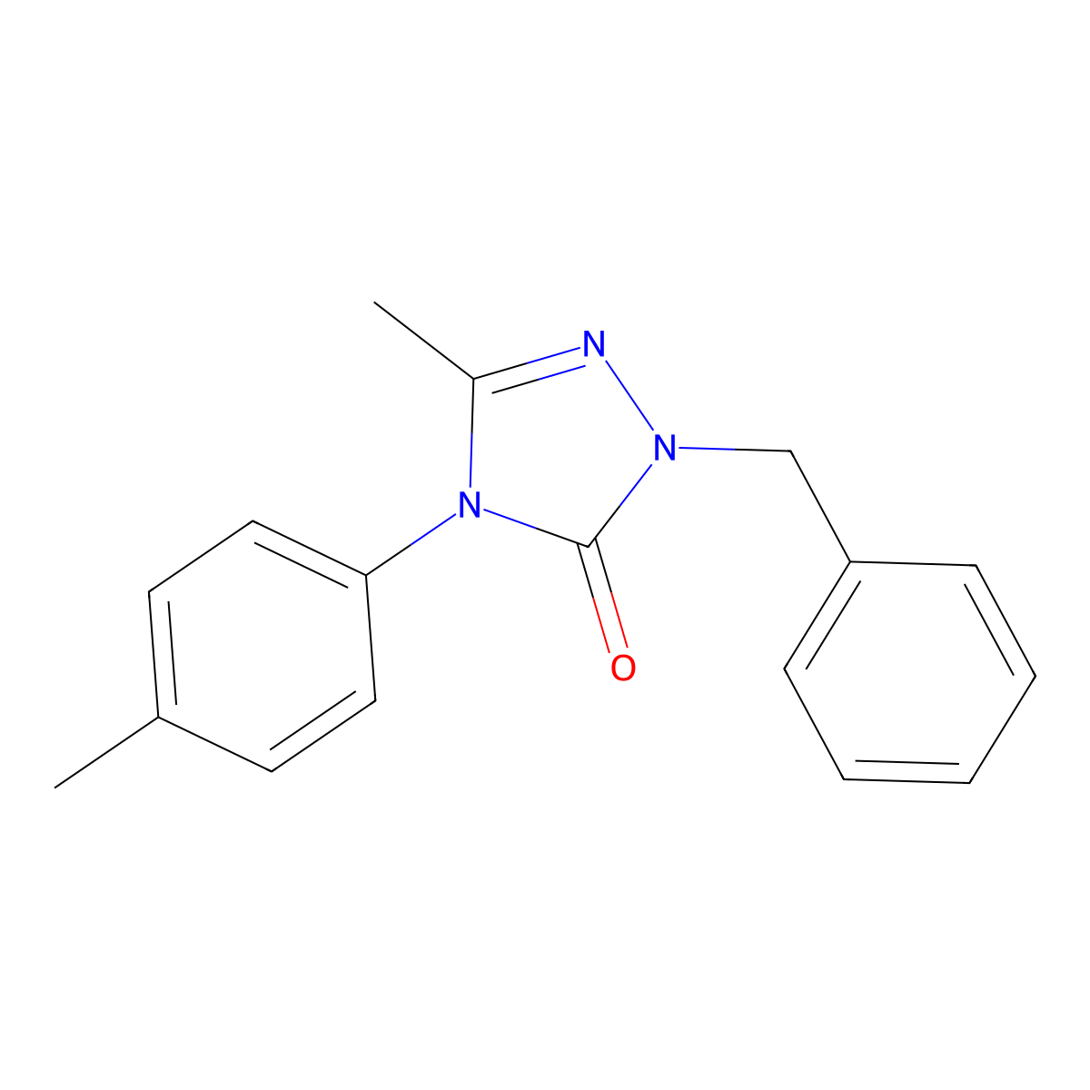 2-Benzyl-5-methyl-4-(4-methylphenyl)-1,2,4-triazol-3-one molecular structure, CAS 860789-69-1