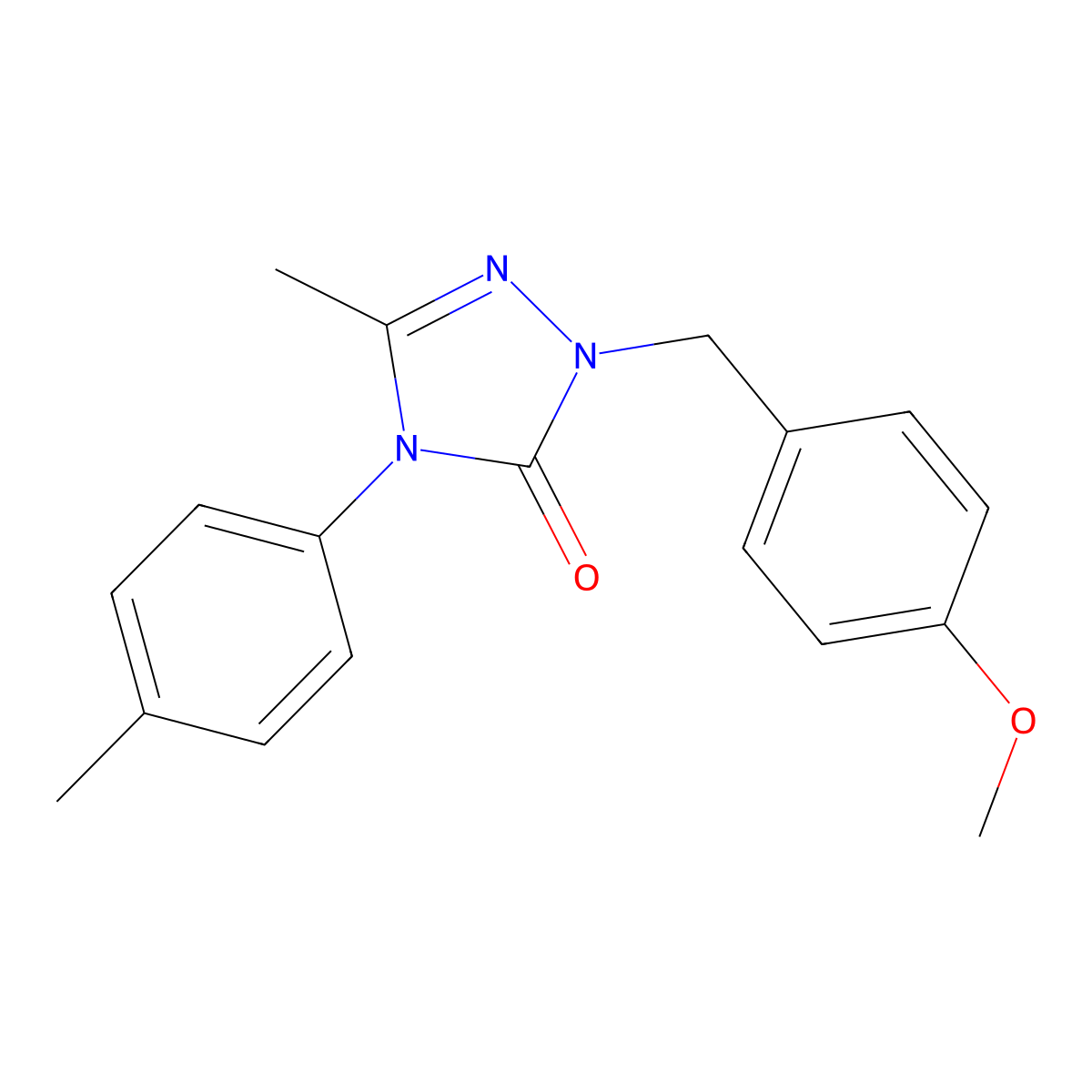 2-(4-methoxybenzyl)-5-methyl-4-(4-methylphenyl)-2,4-dihydro-3H-1,2,4-triazol-3-one molecular structure, CAS 860789-71-5