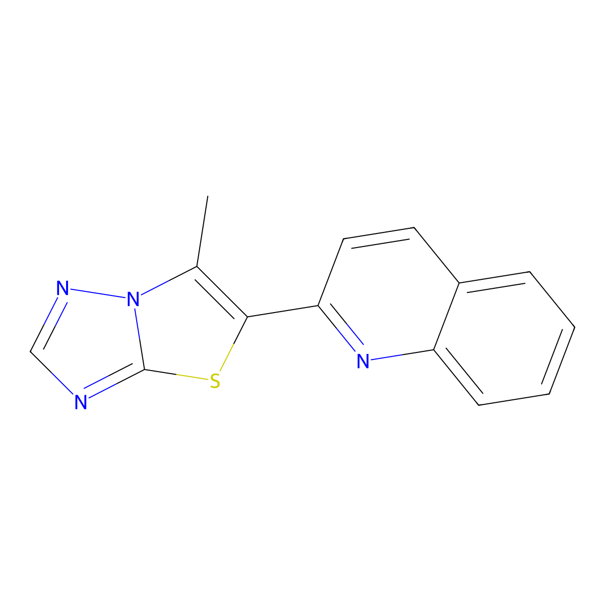 2-(6-Methyl[1,3]thiazolo[3,2-b][1,2,4]triazol-5-yl)quinoline molecular structure, CAS 860789-72-6