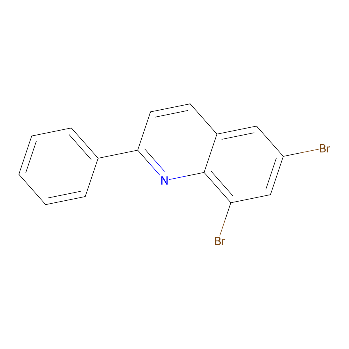 6,8-Dibromo-2-phenylquinoline molecular structure, CAS 860789-75-9