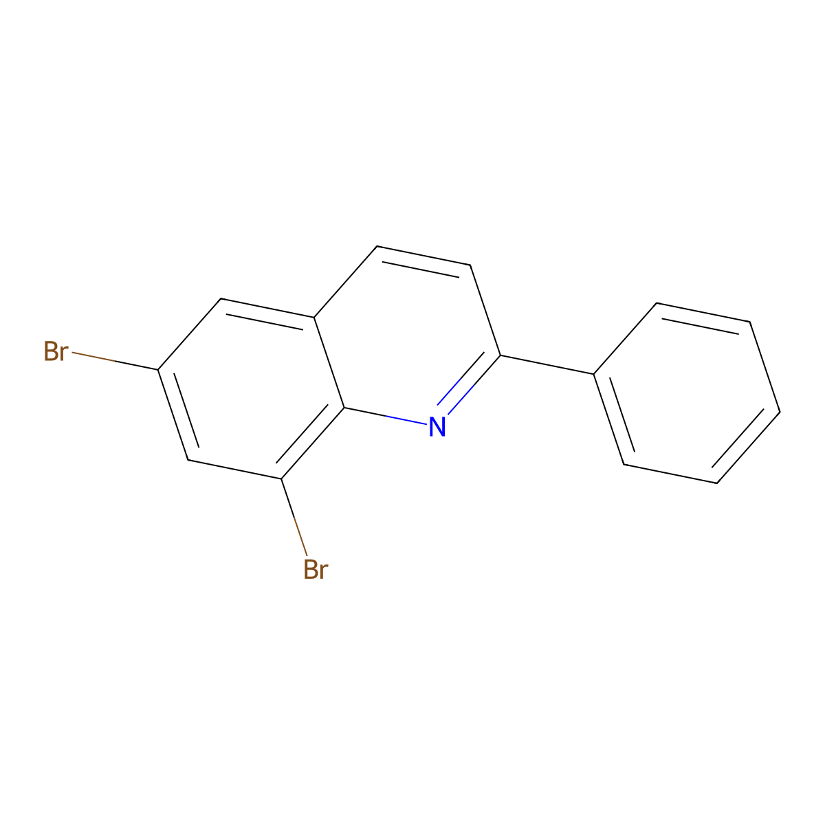 6,8-Dibromo-2-phenylquinoline molecular structure, CAS 860789-75-9