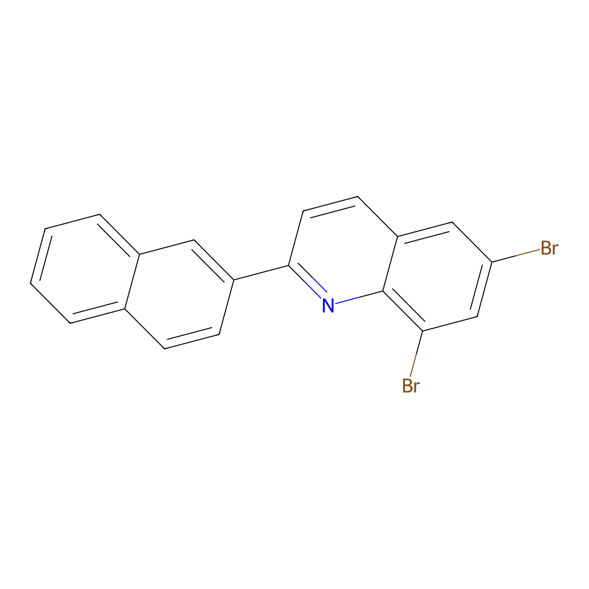 6,8-Dibromo-2-(2-naphthyl)quinoline molecular structure, CAS 860789-79-3