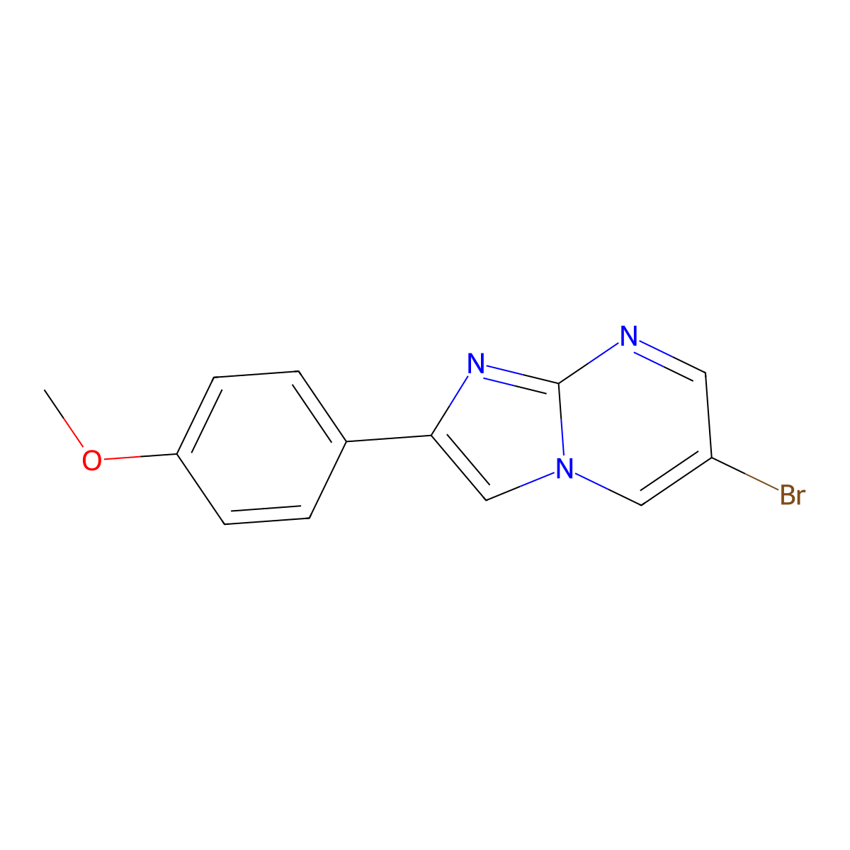 6-Bromo-2-(4-methoxyphenyl)imidazo[1,2-a]pyrimidine molecular structure, CAS 860789-82-8