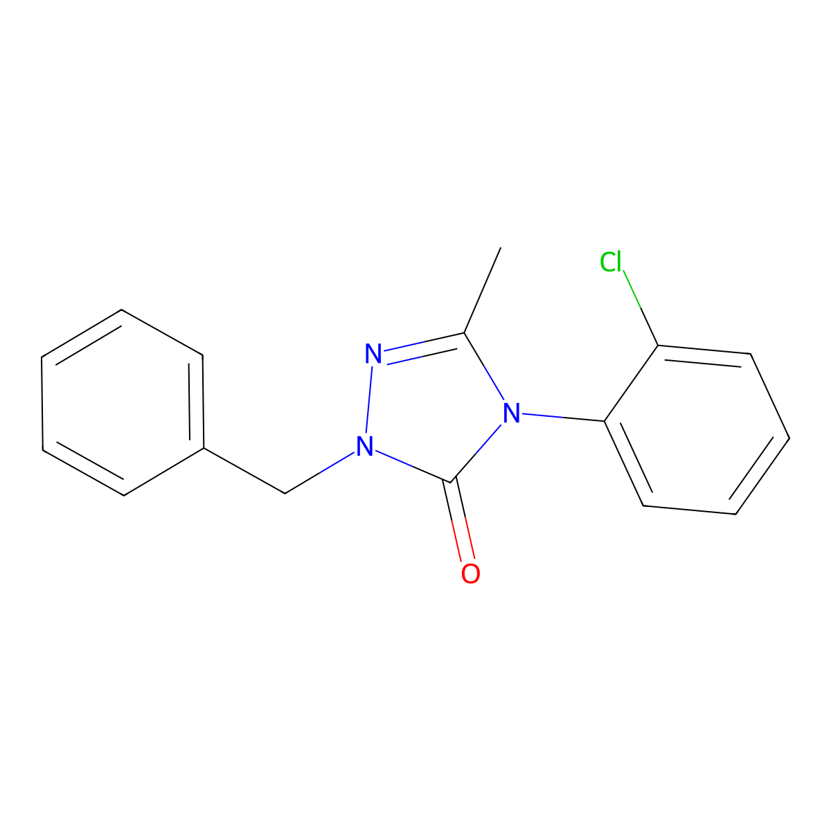 2-Benzyl-4-(2-chlorophenyl)-5-methyl-1,2,4-triazol-3-one molecular structure, CAS 860789-86-2