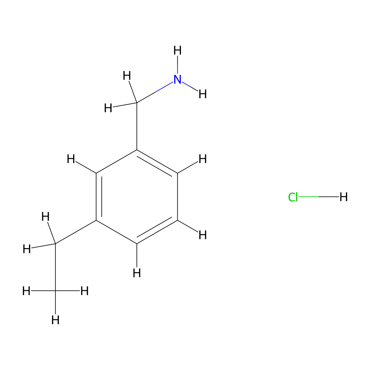 (3-Ethylphenyl)methanamine hydrochloride molecular structure, CAS 860801-88-3