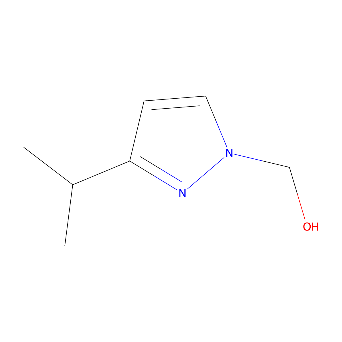 [3-(propan-2-yl)-1H-pyrazol-1-yl]methanol molecular structure, CAS 860807-13-2