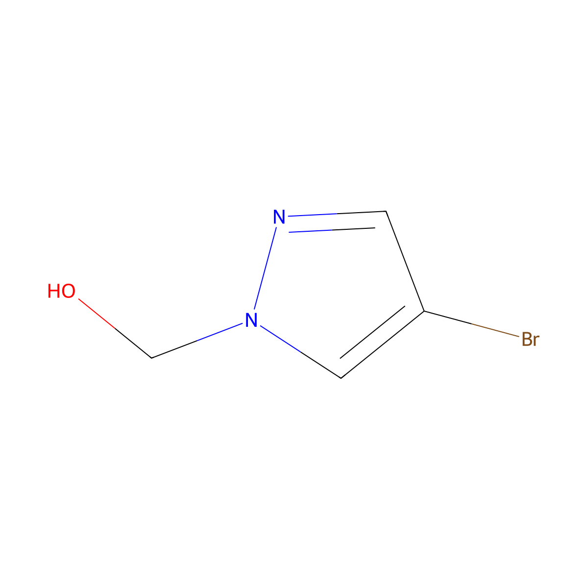 (4-bromo-1H-pyrazol-1-yl)methanol molecular structure, CAS 860807-38-1