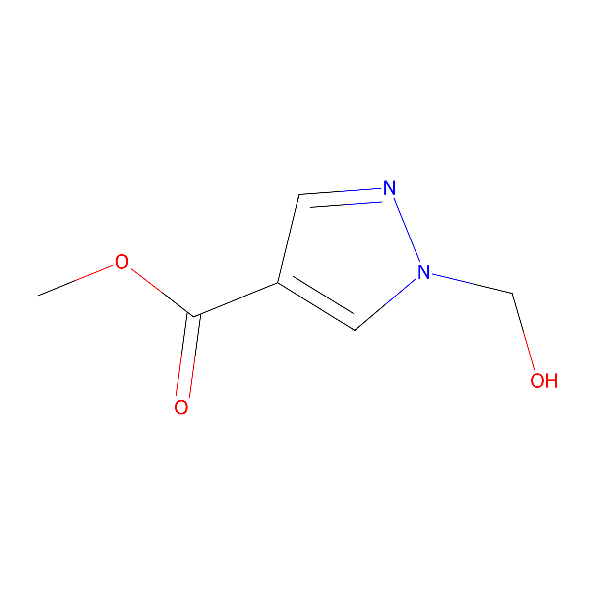 methyl 1-(hydroxymethyl)-1H-pyrazole-4-carboxylate molecular structure, CAS 860807-42-7