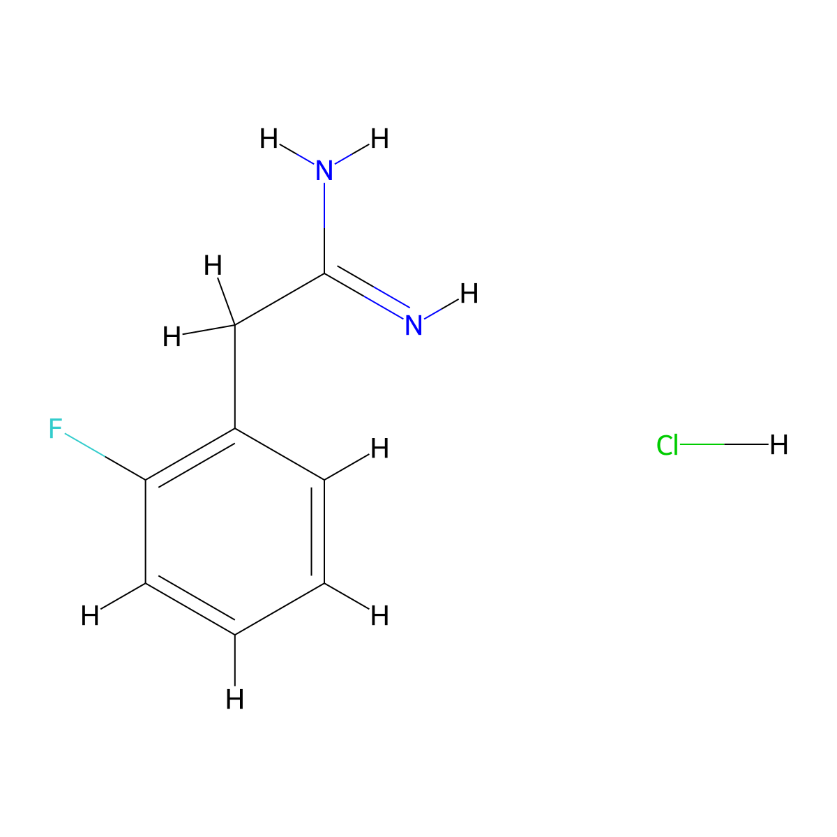 2-(2-Fluorophenyl)ethanimidamide hydrochloride molecular structure, CAS 860815-04-9