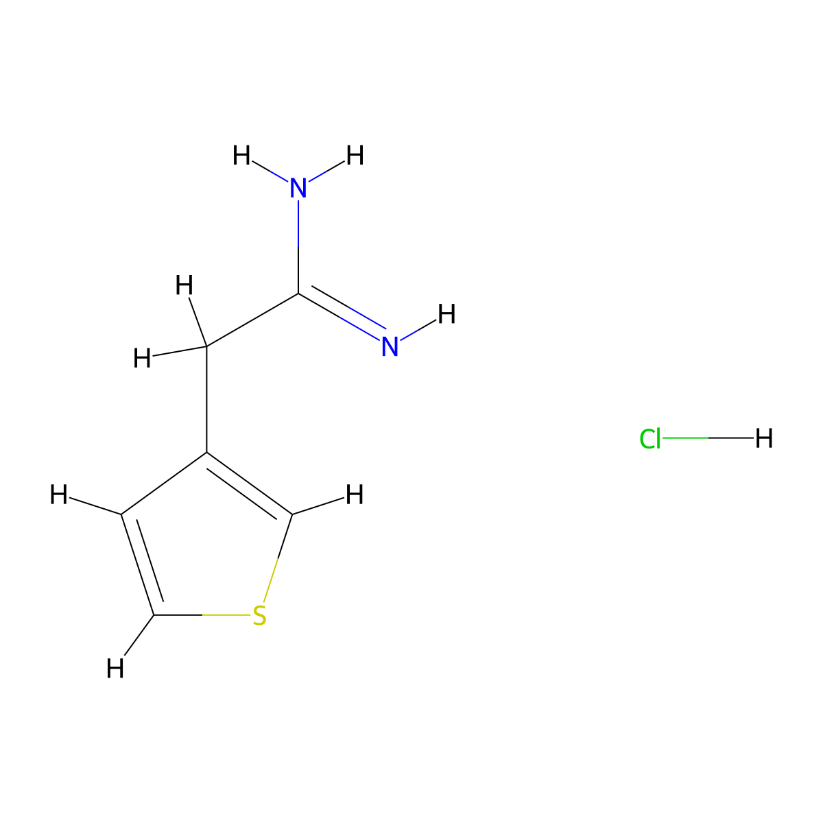 2-(Thiophen-3-yl)ethanimidamide hydrochloride molecular structure, CAS 860815-14-1