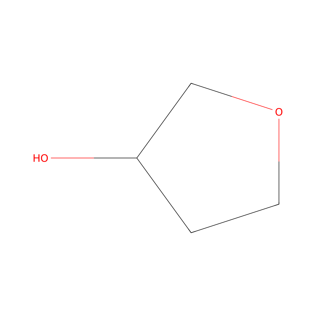 (-)-3-Hydroxytetrahydrofuran molecular structure, CAS 86087-24-3