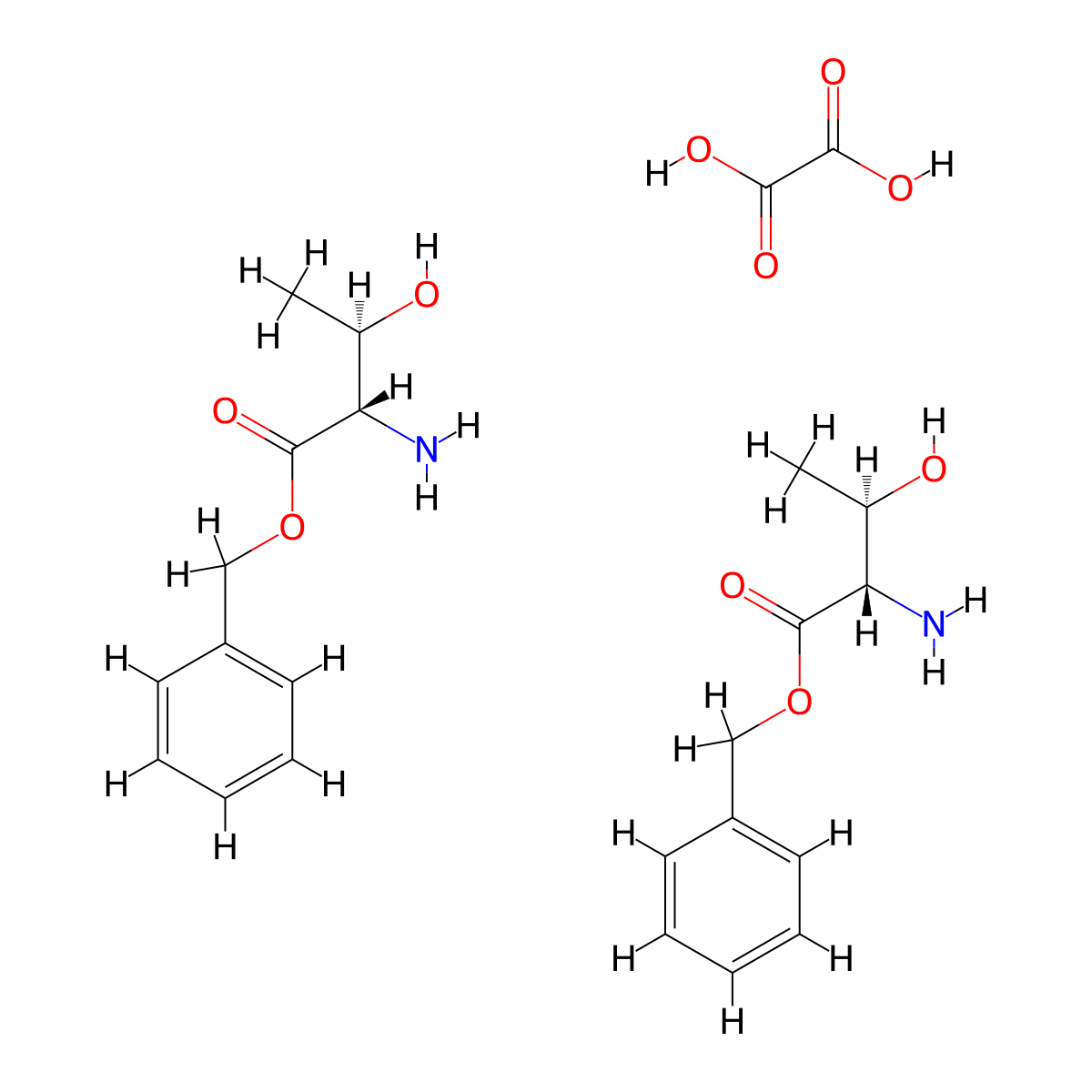 L-Threonine benzyl ester hemioxalate molecular structure, CAS 86088-59-7